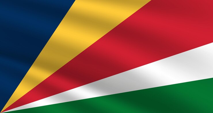 Vector ilustración vectorial de la bandera nacional de las seychelles