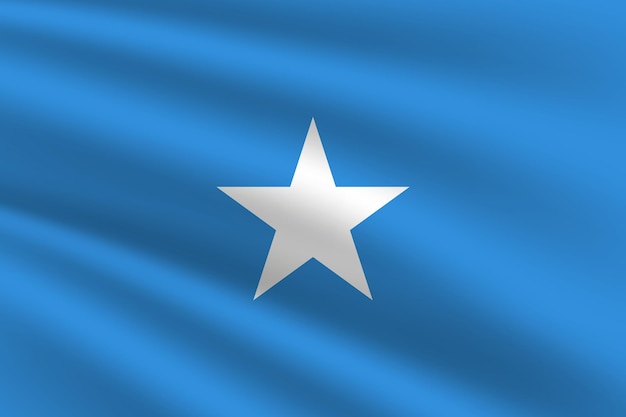 Ilustración vectorial de la bandera nacional de Somalia