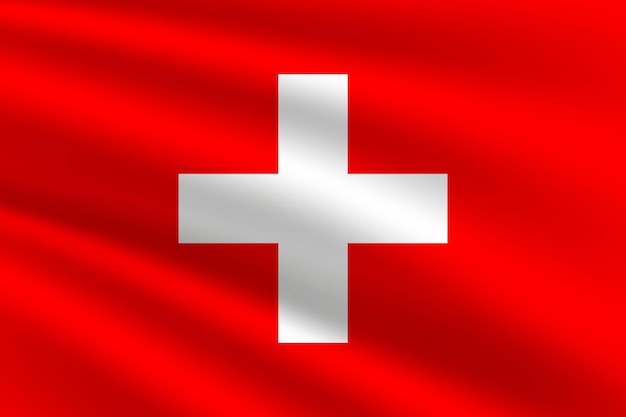 Ilustración vectorial de la bandera nacional de Suiza