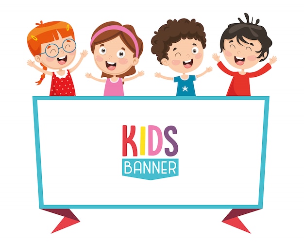 Ilustración vectorial de la bandera de los niños