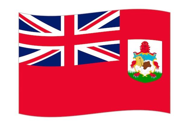 Vector ilustración vectorial de la bandera del país de las bermudas