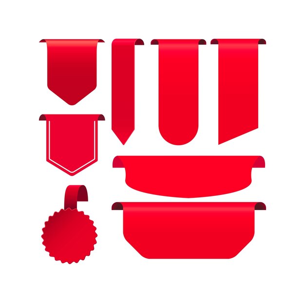 Ilustración vectorial de la bandera roja