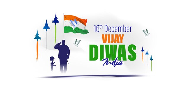 Ilustración vectorial de la bandera de vijay diwas