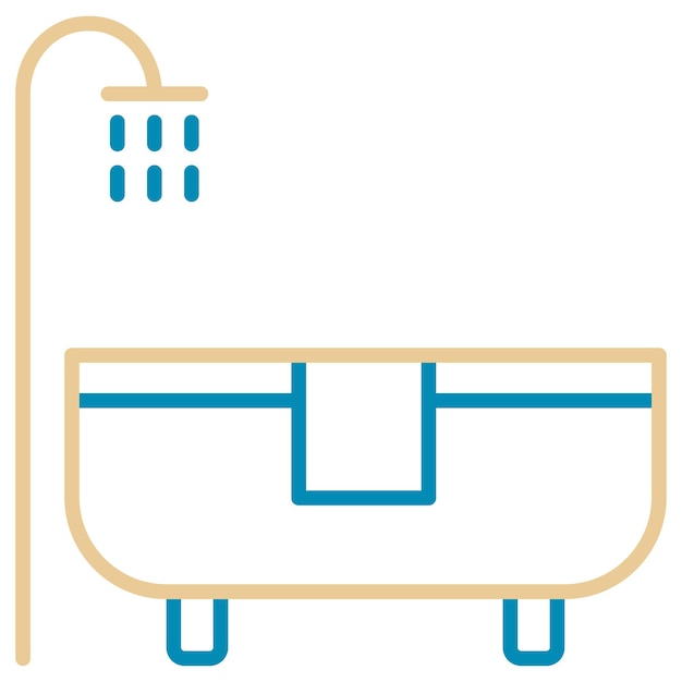 Ilustración vectorial de la bañera