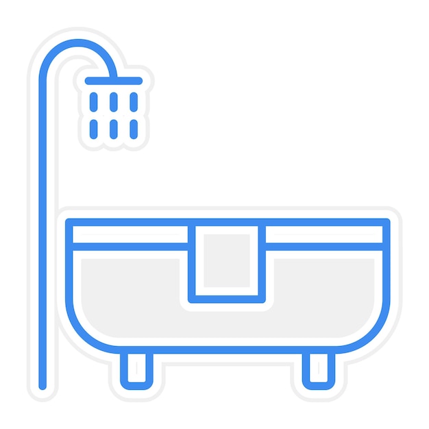 Ilustración vectorial de la bañera