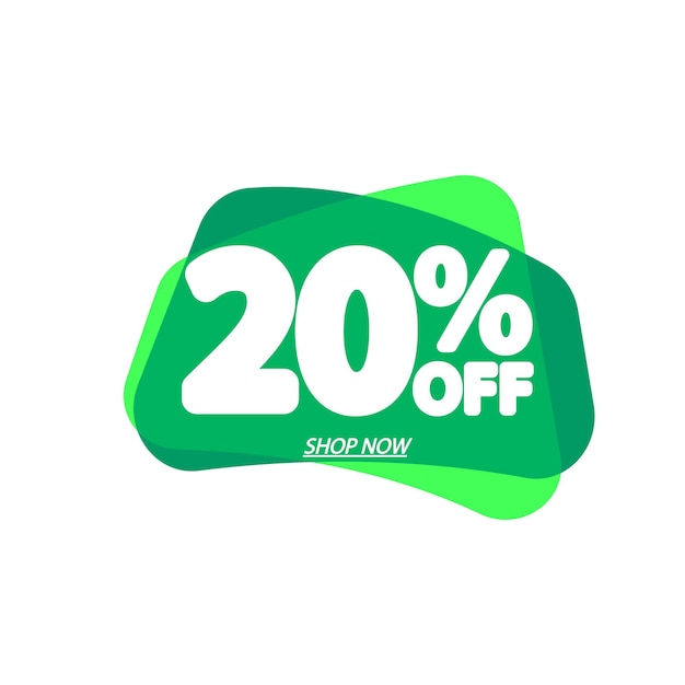Ilustración vectorial de banners con descuento de 20