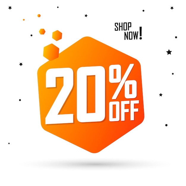 Ilustración vectorial de banners con descuento de 20