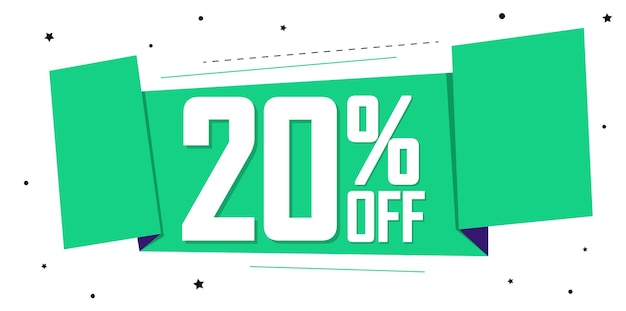 Ilustración vectorial de banners con descuento de 20