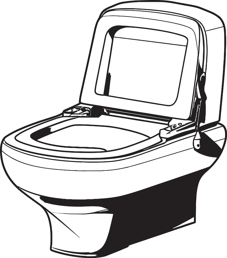 Vector ilustración vectorial de baños biológicos que muestra soluciones avanzadas para la tecnología verde
