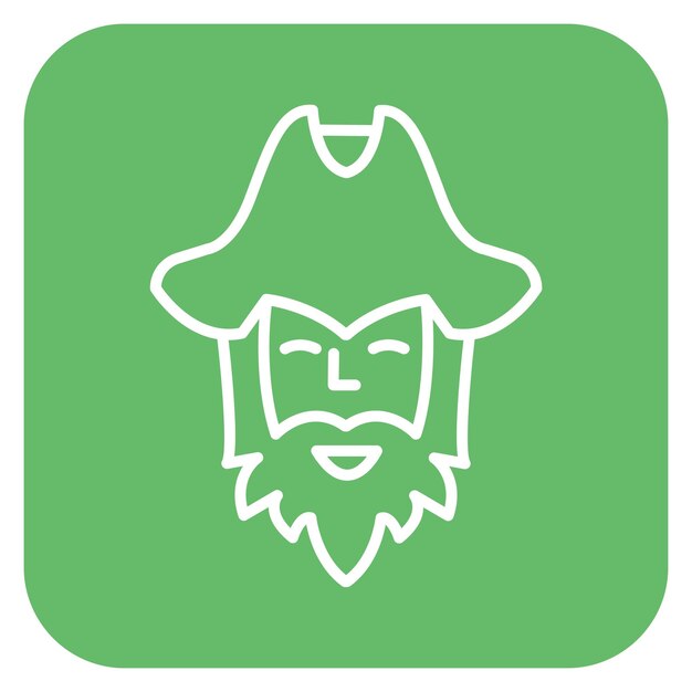 Vector ilustración vectorial de la barba pirata