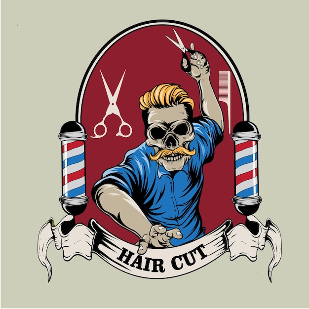 Ilustración vectorial de barbería