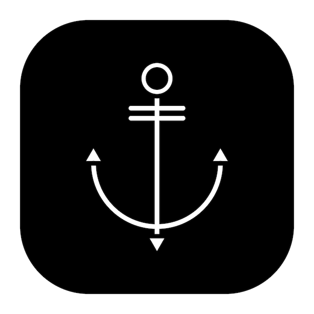 Ilustración vectorial del barco de anclaje