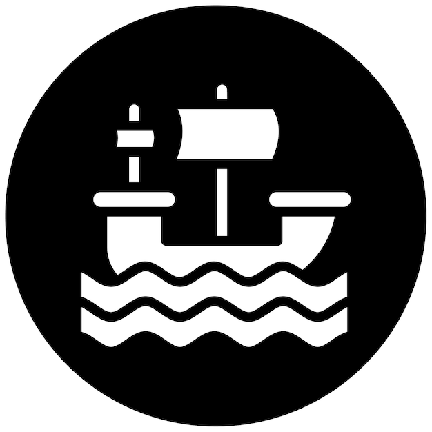 Ilustración vectorial del barco pirata