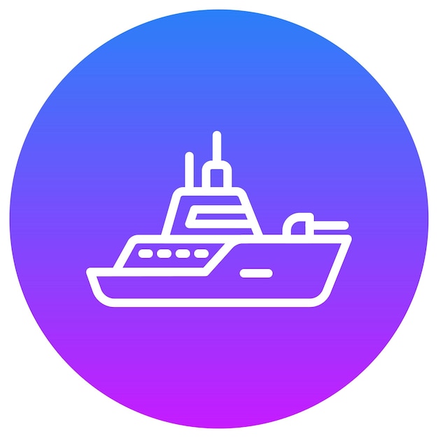 Ilustración vectorial de barcos del ejército
