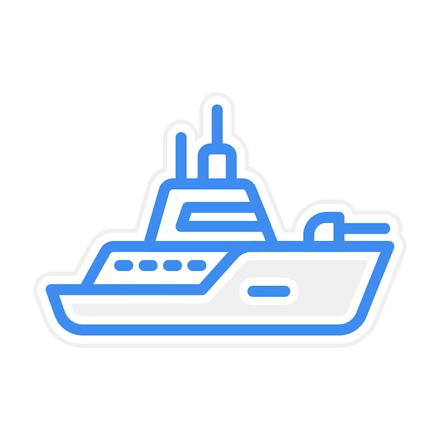 Ilustración vectorial de barcos del ejército