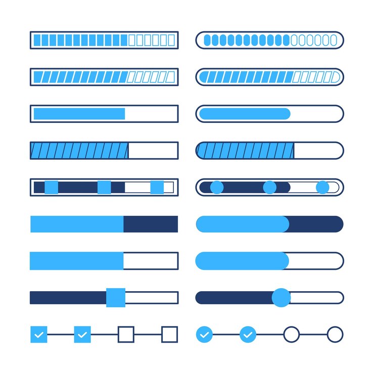 Vector ilustración vectorial de la barra de carga de tecnología futurista