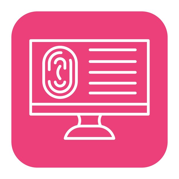 Ilustración vectorial de la base de datos de huellas dactilares