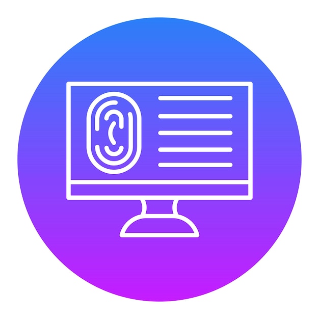 Ilustración vectorial de la base de datos de huellas dactilares