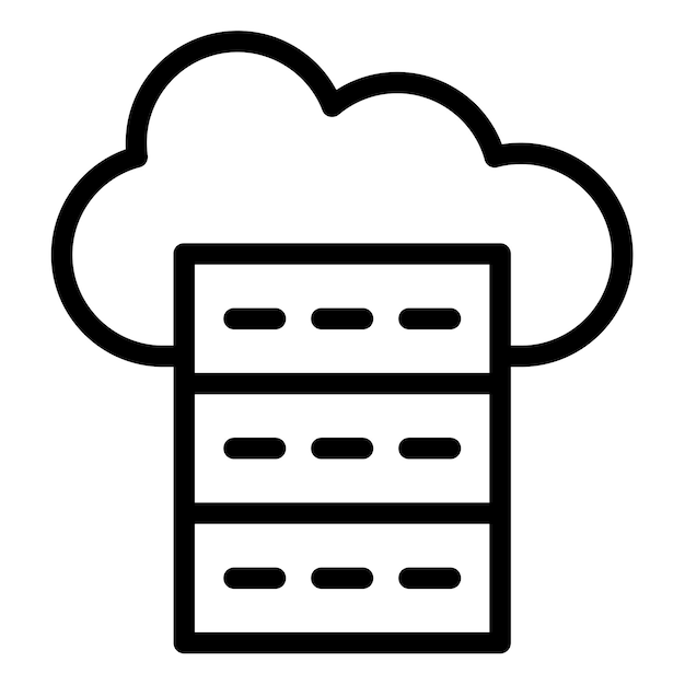 Ilustración vectorial de la base de datos en la nube