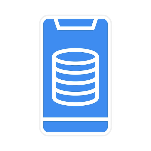 Ilustración vectorial de la base de datos de teléfonos inteligentes