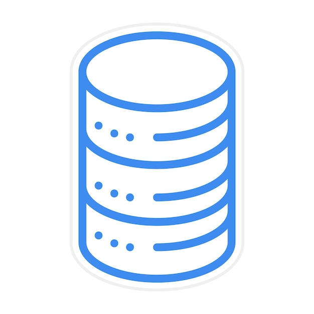 Ilustración vectorial de la base de datos