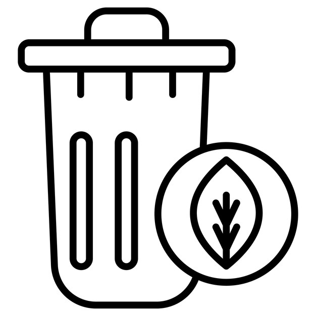 Ilustración vectorial de la basura ecológica
