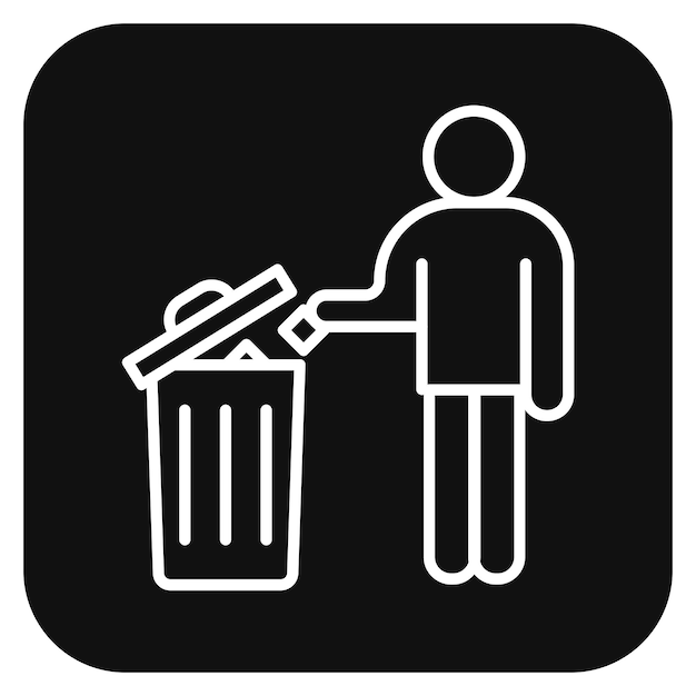 Ilustración vectorial de la basura