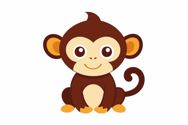 Ilustración vectorial de un bebé mono muy bonito