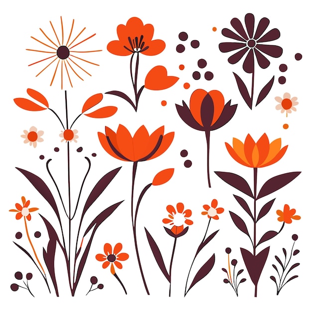 Ilustración vectorial de la belleza floral natural