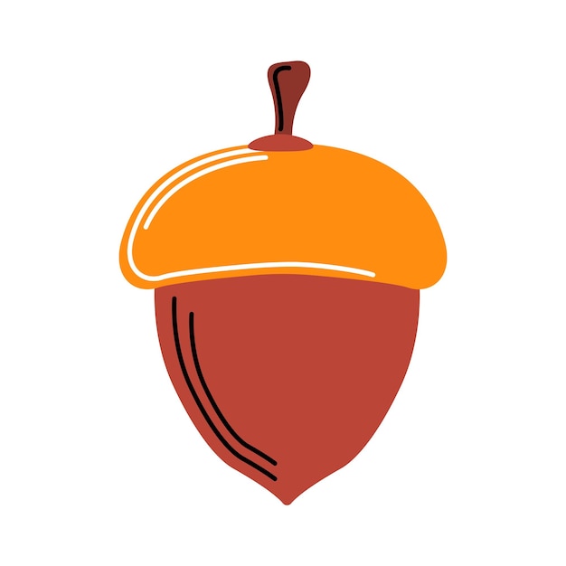 Ilustración vectorial de las bellotas