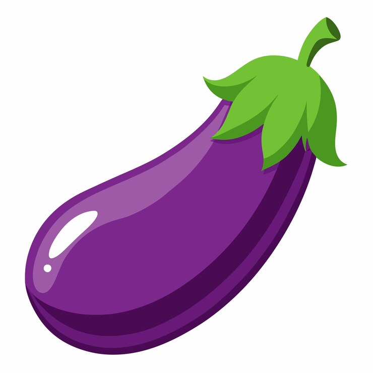 Vector ilustración vectorial de berenjena aislada en fondo blanco