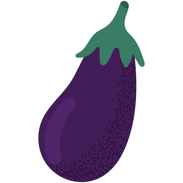 Ilustración vectorial de una berenjena fresca Concepto de alimentos frescos y saludables perfecto para diseños relacionados