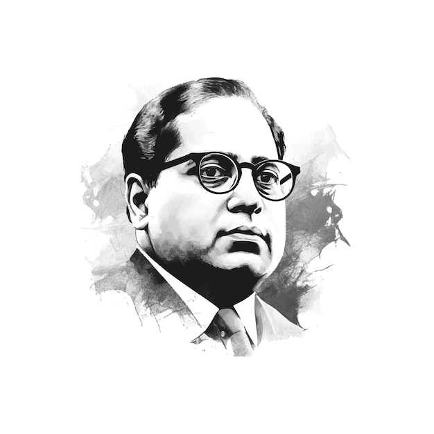 Ilustración vectorial de Bhimrao Ramji Ambedkar