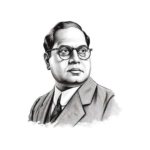 Vector ilustración vectorial de bhimrao ramji ambedkar