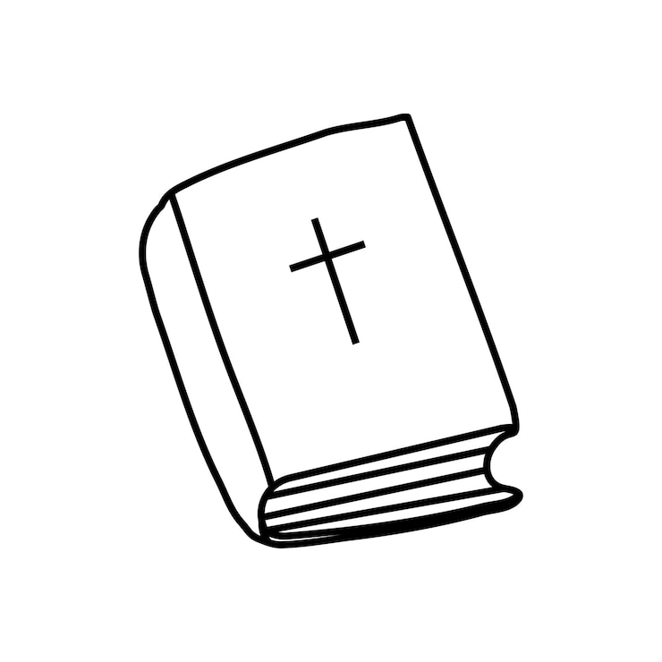 Vector ilustración vectorial de la biblia en estilo doodle
