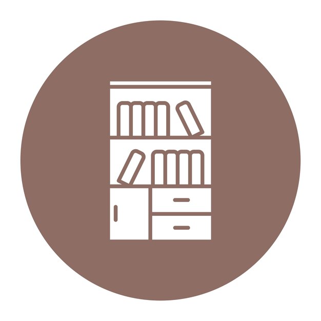 Ilustración vectorial de la biblioteca del gabinete
