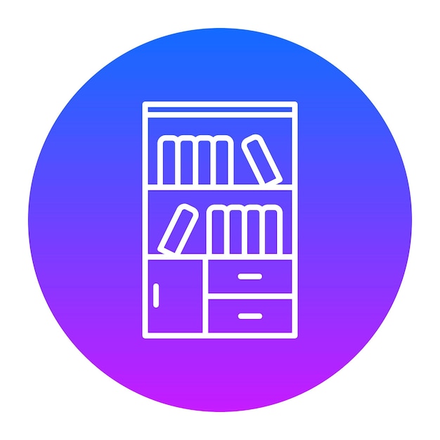 Ilustración vectorial de la biblioteca del gabinete