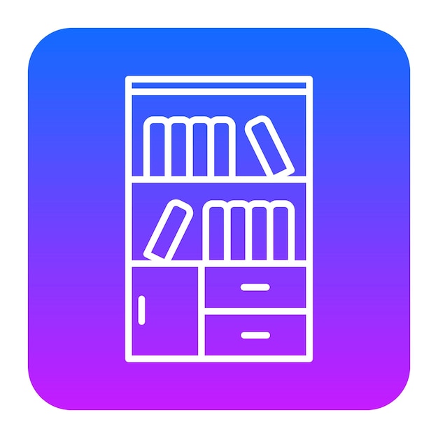 Ilustración vectorial de la biblioteca del gabinete