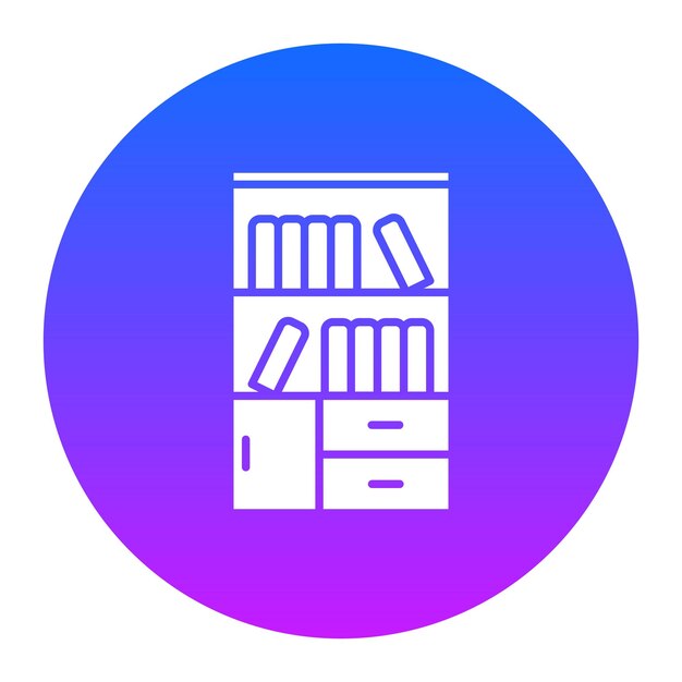 Ilustración vectorial de la biblioteca del gabinete