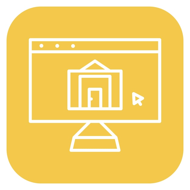 Ilustración vectorial de la biblioteca en línea