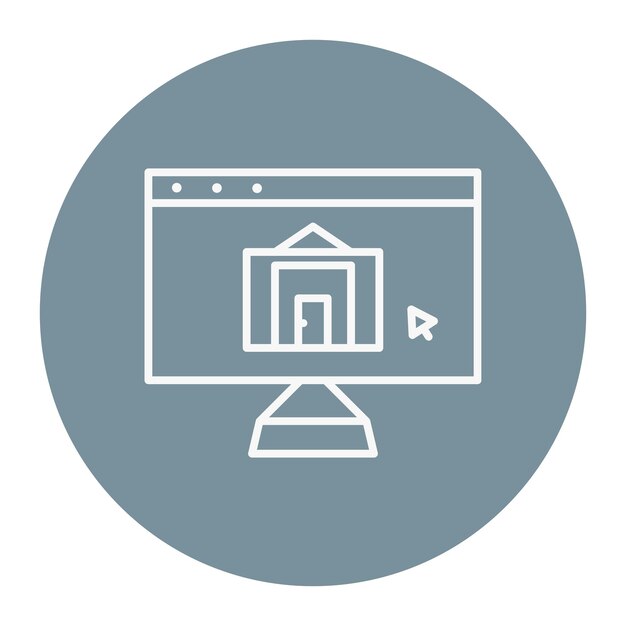 Ilustración vectorial de la biblioteca en línea