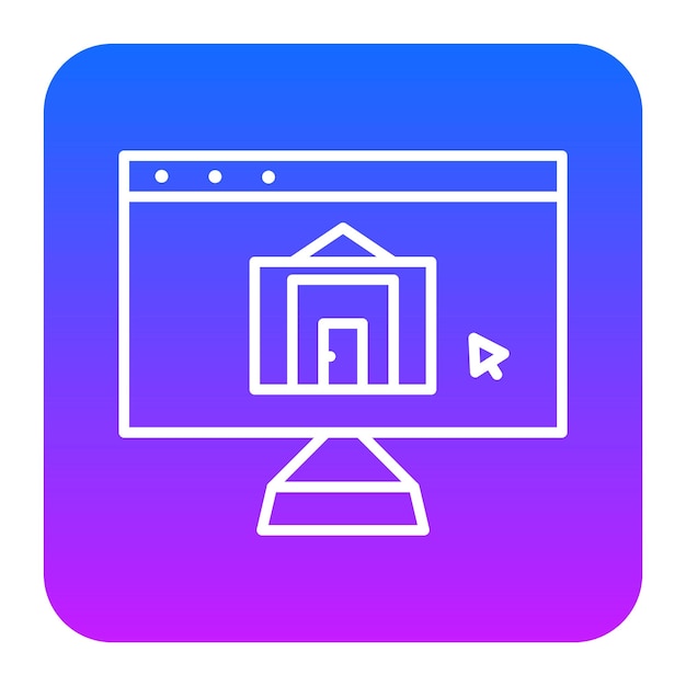Ilustración vectorial de la biblioteca en línea