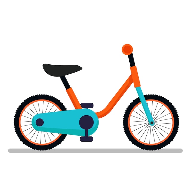 Ilustración vectorial de una bicicleta elegante para niños de 34 años.
