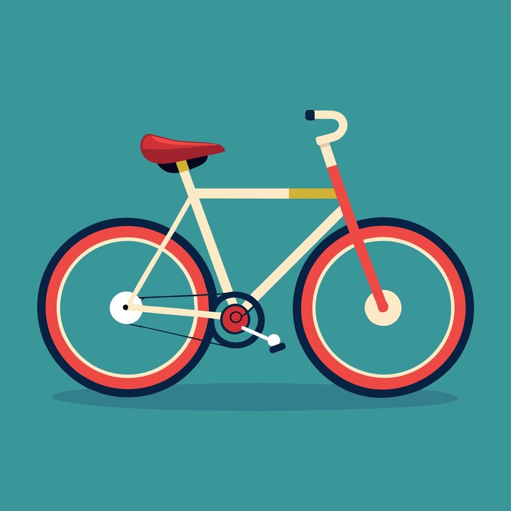 Vector ilustración vectorial de la bicicleta