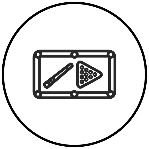 Ilustración vectorial de billar