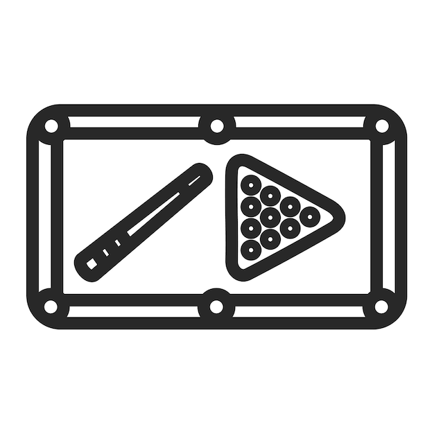 Ilustración vectorial de billar