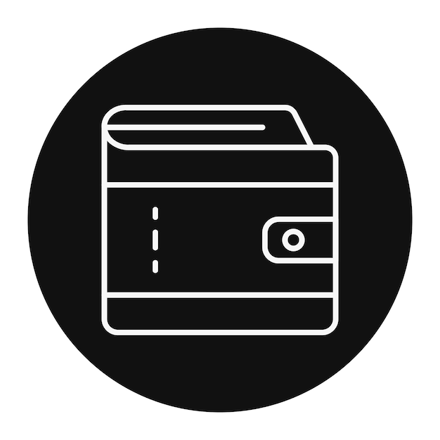 Ilustración vectorial de la billetera