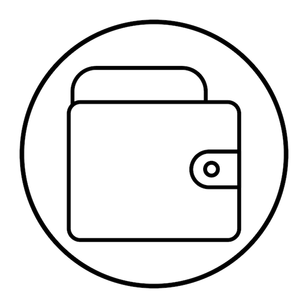 Ilustración vectorial de la billetera