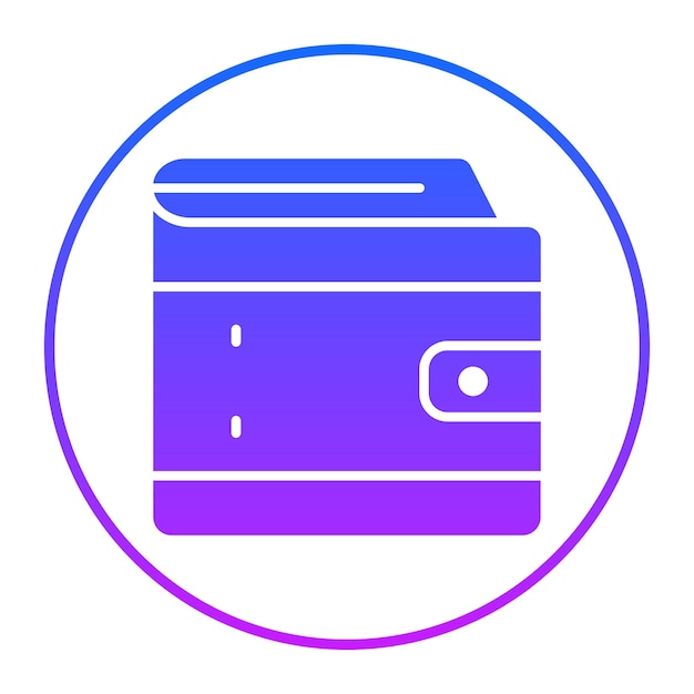 Ilustración vectorial de la billetera