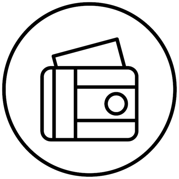 Ilustración vectorial de la billetera